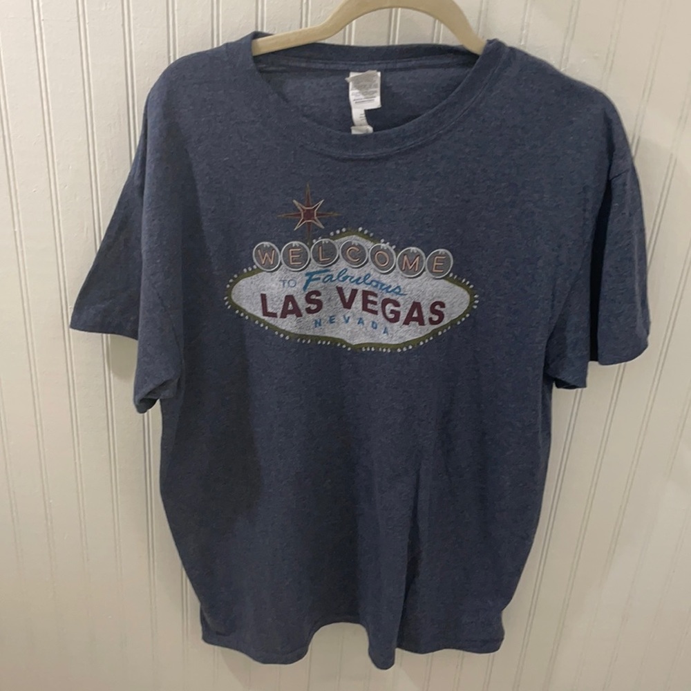 Large Blue Las Vegas Tshirt Tees
